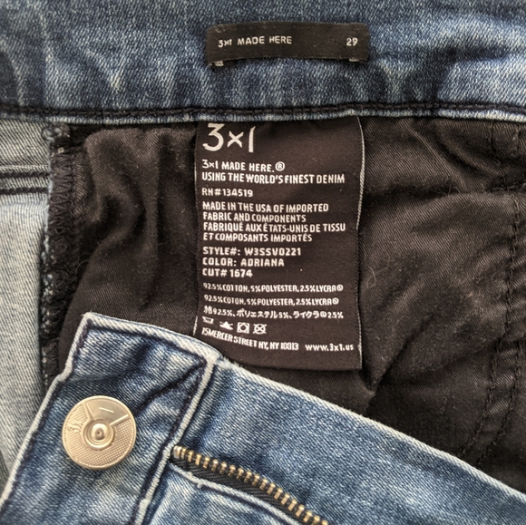 3x1 Luna Hi Rise Split Hem Jeans in Adriana 29 - Picture 7 of 8